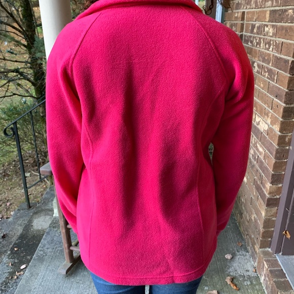 PINK GIRLS COLUMBIA ZIP-UP FLEECE JACKET - Picture 3 of 6